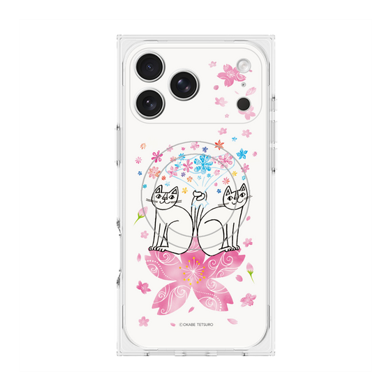 プレミアムスクエアケース with MagSafe［ おかべてつろう - きみに花束を ］