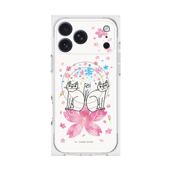プレミアムスクエアケース with MagSafe［ おかべてつろう - きみに花束を ］