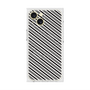 プレミアムスクエアケース with MagSafe［ Small Stripe - Gray × Black ］