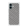 プレミアムスクエアケース with MagSafe［ Small Stripe - Gray × Black ］