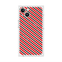 プレミアムスクエアケース with MagSafe［ Small Stripe - Red × Black ］