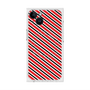 プレミアムスクエアケース with MagSafe［ Small Stripe - Red × Black ］