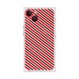 プレミアムスクエアケース with MagSafe［ Small Stripe - Red × Black ］