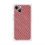 プレミアムスクエアケース with MagSafe［ Small Stripe - Red × Black ］