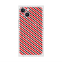 プレミアムスクエアケース with MagSafe［ Small Stripe - Red × Black ］