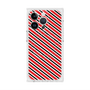 プレミアムスクエアケース with MagSafe［ Small Stripe - Red × Black ］