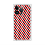 プレミアムスクエアケース with MagSafe［ Small Stripe - Red × Black ］