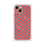 プレミアムスクエアケース with MagSafe［ Small Stripe - Red × Black ］