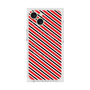 プレミアムスクエアケース with MagSafe［ Small Stripe - Red × Black ］