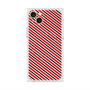 プレミアムスクエアケース with MagSafe［ Small Stripe - Red × Black ］