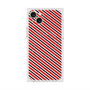 プレミアムスクエアケース with MagSafe［ Small Stripe - Red × Black ］