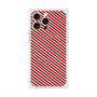 プレミアムスクエアケース with MagSafe［ Small Stripe - Red × Black ］