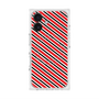 プレミアムスクエアケース with MagSafe［ Small Stripe - Red × Black ］
