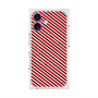 プレミアムスクエアケース with MagSafe［ Small Stripe - Red × Black ］