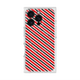 プレミアムスクエアケース with MagSafe［ Small Stripe - Red × Black ］