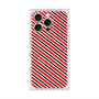 プレミアムスクエアケース with MagSafe［ Small Stripe - Red × Black ］