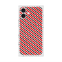 プレミアムスクエアケース with MagSafe［ Small Stripe - Red × Black ］