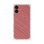 プレミアムスクエアケース with MagSafe［ Small Stripe - Red × Black ］