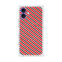 プレミアムスクエアケース with MagSafe［ Small Stripe - Red × Black ］