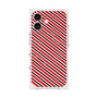 プレミアムスクエアケース with MagSafe［ Small Stripe - Red × Black ］
