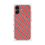 プレミアムスクエアケース with MagSafe［ Small Stripe - Red × Black ］