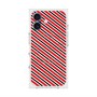 プレミアムスクエアケース with MagSafe［ Small Stripe - Red × Black ］