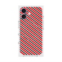 プレミアムスクエアケース with MagSafe［ Small Stripe - Red × Black ］