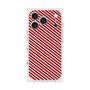 プレミアムスクエアケース with MagSafe［ Small Stripe - Red × Black ］