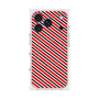 プレミアムスクエアケース with MagSafe［ Small Stripe - Red × Black ］