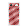 プレミアムスクエアケース with MagSafe［ Small Stripe - Red × Black ］