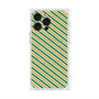 プレミアムスクエアケース with MagSafe［ Small Stripe - Green × Orange ］