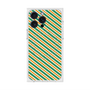 プレミアムスクエアケース with MagSafe［ Small Stripe - Green × Orange ］