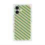 プレミアムスクエアケース with MagSafe［ Small Stripe - Green × Orange ］