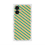 プレミアムスクエアケース with MagSafe［ Small Stripe - Green × Orange ］