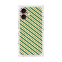 プレミアムスクエアケース with MagSafe［ Small Stripe - Green × Orange ］