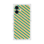プレミアムスクエアケース with MagSafe［ Small Stripe - Green × Orange ］
