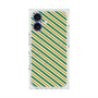 プレミアムスクエアケース with MagSafe［ Small Stripe - Green × Orange ］