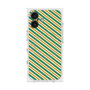 プレミアムスクエアケース with MagSafe［ Small Stripe - Green × Orange ］