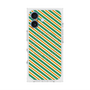 プレミアムスクエアケース with MagSafe［ Small Stripe - Green × Orange ］