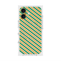 プレミアムスクエアケース with MagSafe［ Small Stripe - Green × Orange ］