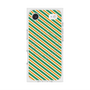 プレミアムスクエアケース with MagSafe［ Small Stripe - Green × Orange ］