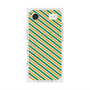 プレミアムスクエアケース with MagSafe［ Small Stripe - Green × Orange ］