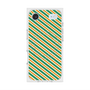 プレミアムスクエアケース with MagSafe［ Small Stripe - Green × Orange ］