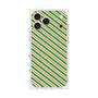 プレミアムスクエアケース with MagSafe［ Small Stripe - Green × Orange ］
