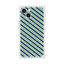 プレミアムスクエアケース with MagSafe［ Small Stripe - Navy × Green ］