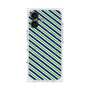 プレミアムスクエアケース with MagSafe［ Small Stripe - Navy × Green ］