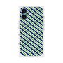 プレミアムスクエアケース with MagSafe［ Small Stripe - Navy × Green ］