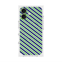 プレミアムスクエアケース with MagSafe［ Small Stripe - Navy × Green ］