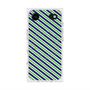 プレミアムスクエアケース with MagSafe［ Small Stripe - Navy × Green ］