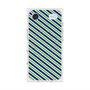 プレミアムスクエアケース with MagSafe［ Small Stripe - Navy × Green ］